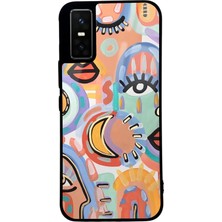 Spoyi Infinix Gt 30 Pro Suluboya Retro Göz Tasarımlı Glossy Telefon Kılıfı