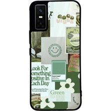 Spoyi Infinix Gt 30 Pro Green Sticker Tasarımlı Glossy Telefon Kılıfı
