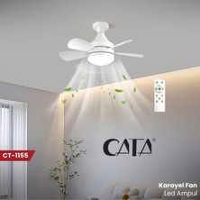 Cata Karayel Fan 82W LED Ampul Dimmerli CT-1155