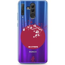 Spoyi Honor 20 Lite Sakura Strong Tasarımlı Süper Şeffaf Telefon Kılıfı