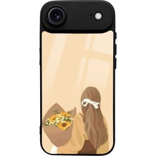 Spoyi iPhone 17 Air Çiçekli Kız Tasarımlı Glossy Telefon Kılıfı