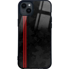 Spoyi iPhone 14 Plus Kızıl Akım Tasarımlı Glossy Telefon Kılıfı