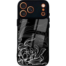 Spoyi iPhone 17 Pro Max Ay Işığı Yaprakları Tasarımlı Glossy Telefon Kılıfı