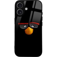 Spoyi iPhone 17 Black Angry Birds Tasarımlı Glossy Telefon Kılıfı