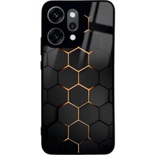 Spoyi Oppo Reno 14 Pro Yellow Carbon Tasarımlı Glossy Telefon Kılıfı