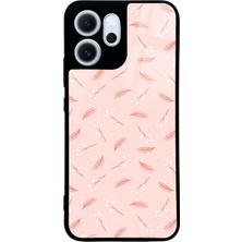 Spoyi Oppo Reno 14F Pudra Yapraklı Tasarımlı Glossy Telefon Kılıfı