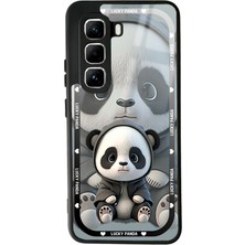 Spoyi Infinix Hot 50 Pro White Lucky Panda Tasarımlı Glossy Telefon Kılıfı
