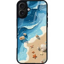 Spoyi iPhone 16 Plus Mavinin Katmanları Tasarımlı Glossy Telefon Kılıfı