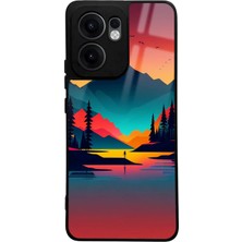 Spoyi Oppo Reno 13F Günbatımı Tasarımlı Glossy Telefon Kılıfı