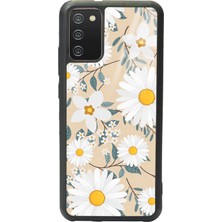 Spoyi Samsung A-02S Büyük Papatya Tasarımlı Glossy Telefon Kılıfı