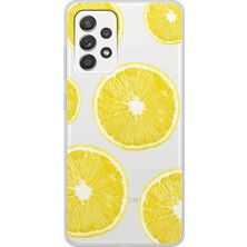Spoyi Samsung A53 Limon Tasarımlı Şeffaf Telefon Kılıfı