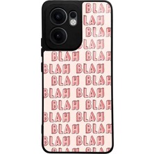 Spoyi Oppo Reno 13F Blah Blah Tasarımlı Glossy Telefon Kılıfı