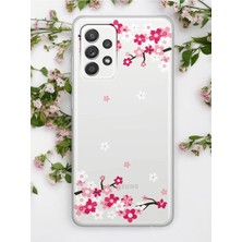 Spoyi Samsung A53 Art Sakura Tasarımlı Şeffaf Telefon Kılıfı