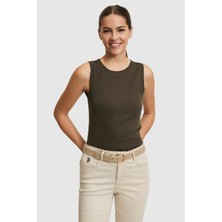U.S. Polo Assn. Kadın Koyu Bisiklet Yaka Basic Tişört 50323534-VR111