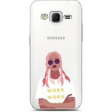 Spoyi Samsung Core Prime Pink Hair Tasarımlı Süper Şeffaf Telefon Kılıfı