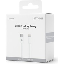Simex iPhone 11-12-13-14 Uyumlu Type-C To Lightning 20W Hızlı Şarj Kablosu 1 mt Ce Belgeli Örgülü Spk-16