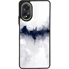 Spoyi Oppo A38 Beyaz Batman Tasarımlı Glossy Telefon Kılıfı