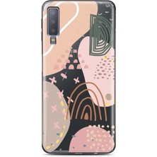 Spoyi Samsung A7 2018 Fırça Izleri Tasarımlı Süper Şeffaf Telefon Kılıfı