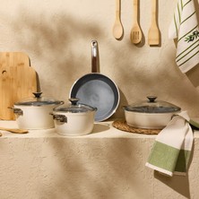 Evidea Kitchen Toscana Chef 7 Parça Seramik Tencere Tava Seti