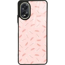 Spoyi Oppo A38 Pudra Yapraklı Tasarımlı Glossy Telefon Kılıfı