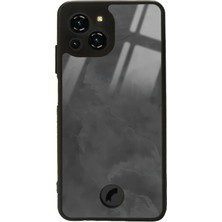 Spoyi Reeder S23 Pro Max Gri Mermer Tasarımlı Glossy Telefon Kılıfı