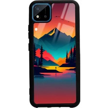 Spoyi Oppo C11 Günbatımı Tasarımlı Glossy Telefon Kılıfı