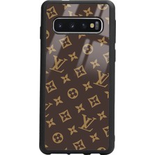 Spoyi Samsung S10 Kahverengi Lv Tasarımlı Glossy Telefon Kılıfı