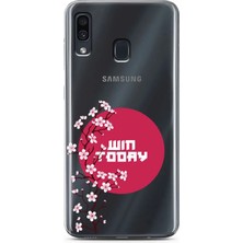 Spoyi Samsung A30 Sakura Today Tasarımlı Süper Şeffaf Telefon Kılıfı