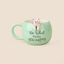 Acar Cuddly Figürlü Kupa - Yeşil - 350 ml