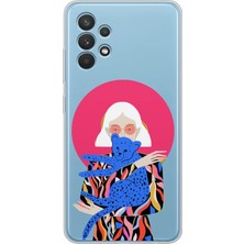 Spoyi Samsung A32 Pink And Leon Tasarımlı Süper Şeffaf Telefon Kılıfı