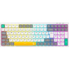Rampage Pure Beyaz / Gri Sessiz Rgb Q Low Profile Membrane Oyuncu Klavyesi