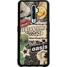 Spoyi Oppo Reno 2z Retro Sticker Tasarımlı Glossy Telefon Kılıfı