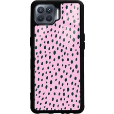 Spoyi Oppo Reno 4 Lite Pembe Benek Tasarımlı Glossy Telefon Kılıfı