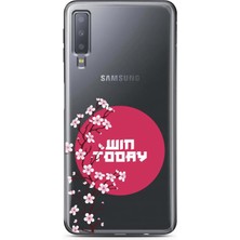 Spoyi Samsung A7 2018 Sakura Today Tasarımlı Süper Şeffaf Telefon Kılıfı