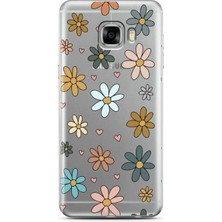 Spoyi Samsung C5 Floral Tasarımlı Süper Şeffaf Telefon Kılıfı