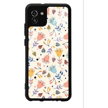 Spoyi Samsung A-03 Beyaz Bindanlı Tasarımlı Glossy Telefon Kılıfı