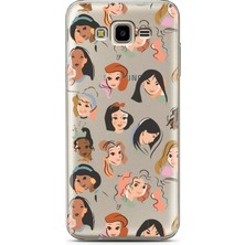 Spoyi Samsung J7 Core Disney Girls Tasarımlı Süper Şeffaf Telefon Kılıfı
