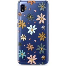 Spoyi Samsung A10 Floral Tasarımlı Süper Şeffaf Telefon Kılıfı