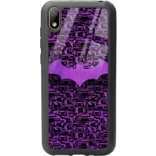 Spoyi Huawei Y5 (2019) Lila Batman Tasarımlı Glossy Telefon Kılıfı