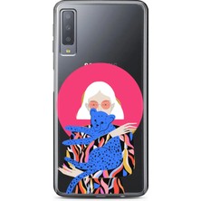 Spoyi Samsung A7 2017 Pink And Leon Tasarımlı Süper Şeffaf Telefon Kılıfı