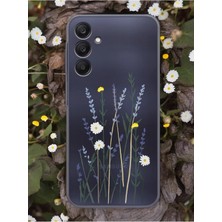 Spoyi Samsung A15 Softy Lavenders Tasarımlı Şeffaf Telefon Kılıfı