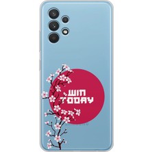 Spoyi Samsung A32 Sakura Today Tasarımlı Süper Şeffaf Telefon Kılıfı