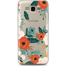 Spoyi Samsung J7 Core Art Açelya Tasarımlı Süper Şeffaf Telefon Kılıfı