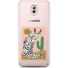 Spoyi Samsung C8 Mısır Kedisi Tasarımlı Süper Şeffaf Telefon Kılıfı