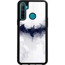 Spoyi Oppo Realme 5i Beyaz Batman Tasarımlı Glossy Telefon Kılıfı