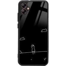 Spoyi Samsung A04 Doodle Casper Tasarımlı Glossy Telefon Kılıfı