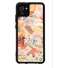 Spoyi Samsung A-03 Vintage Sticker Tasarımlı Glossy Telefon Kılıfı