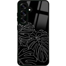 Spoyi Samsung S25 Dark Leaf Tasarımlı Glossy Telefon Kılıfı