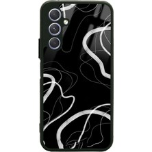 Spoyi Samsung A54 Black Wave Tasarımlı Glossy Telefon Kılıfı