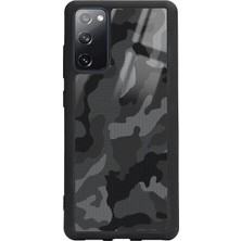 Spoyi Samsung S20 Fe Siyah Kamuflaj Tasarımlı Glossy Telefon Kılıfı